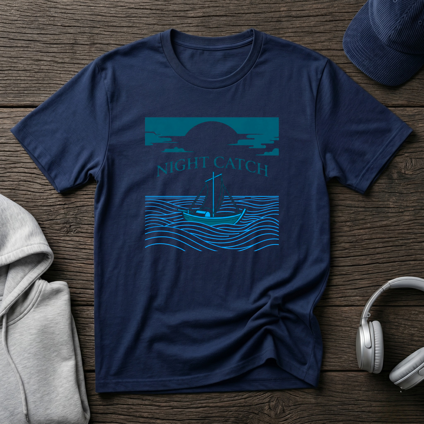 Night Catch Boat T-Shirt