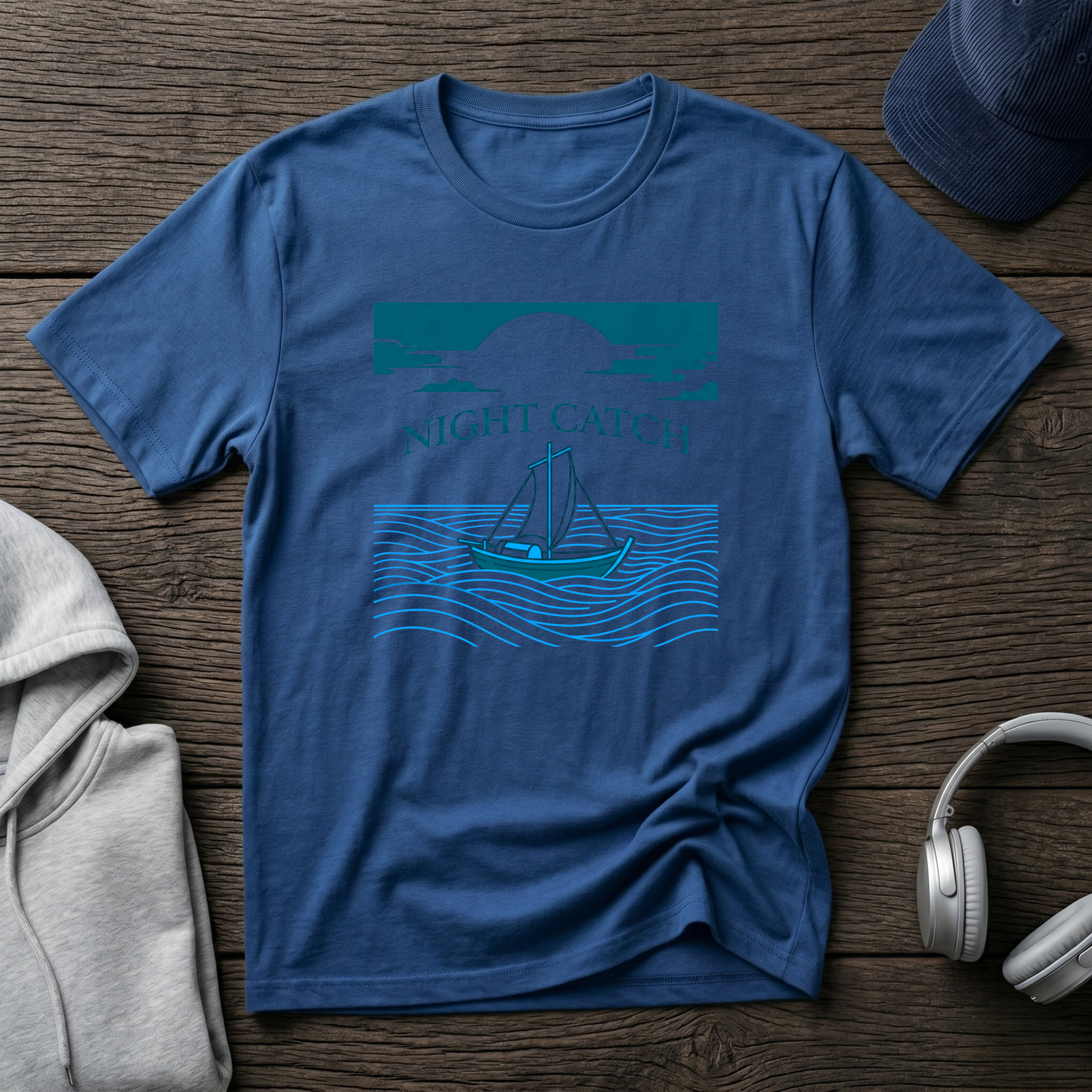 Night Catch Boat T-Shirt