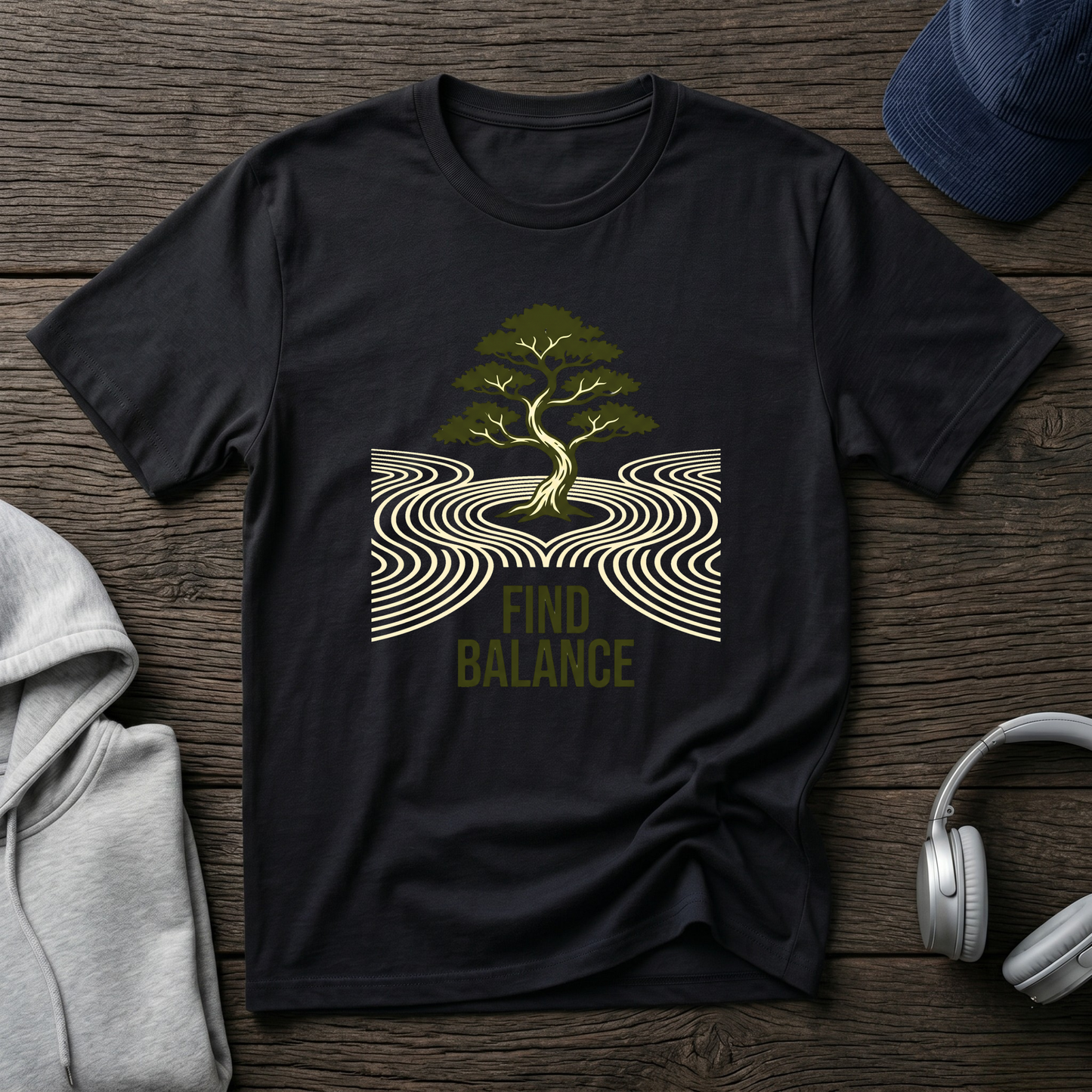 Bonsai Tree Graphic Tee for Mindfulness & Yoga