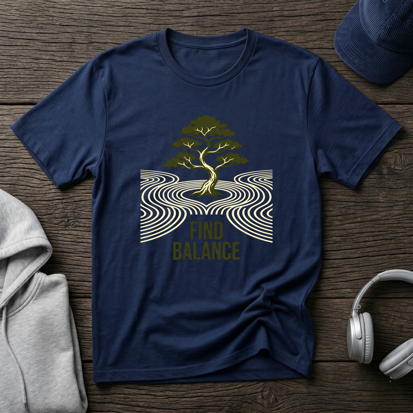 Bonsai Tree Graphic Tee for Mindfulness & Yoga