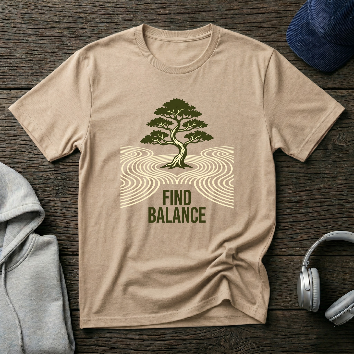 Bonsai Tree Graphic Tee for Mindfulness & Yoga