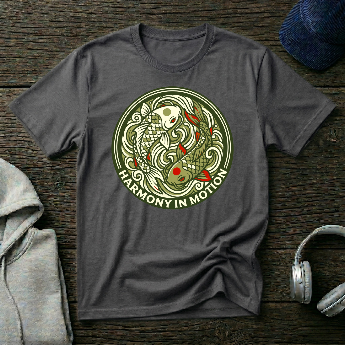Koi Fish Yin Yang Graphic Tee