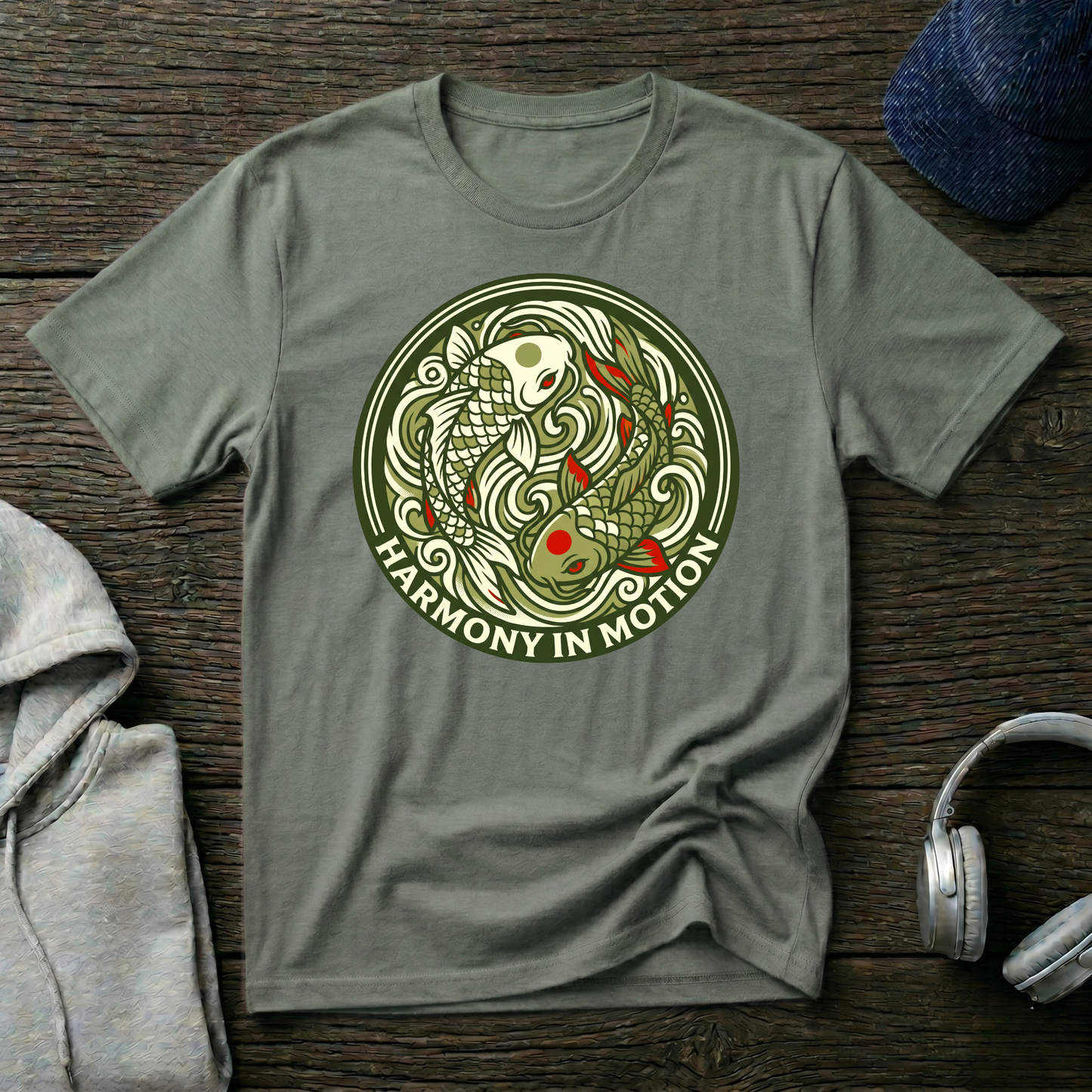 Koi Fish Yin Yang Graphic Tee