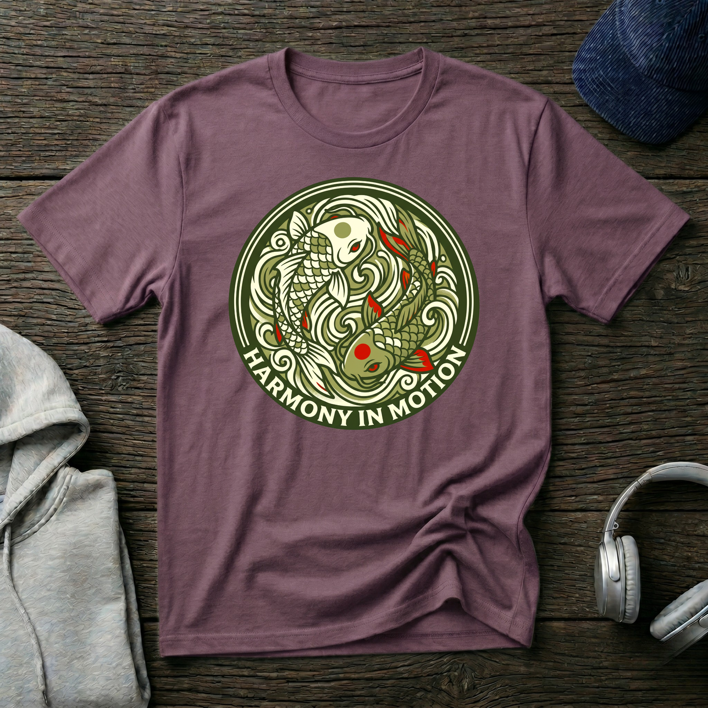 Koi Fish Yin Yang Graphic Tee