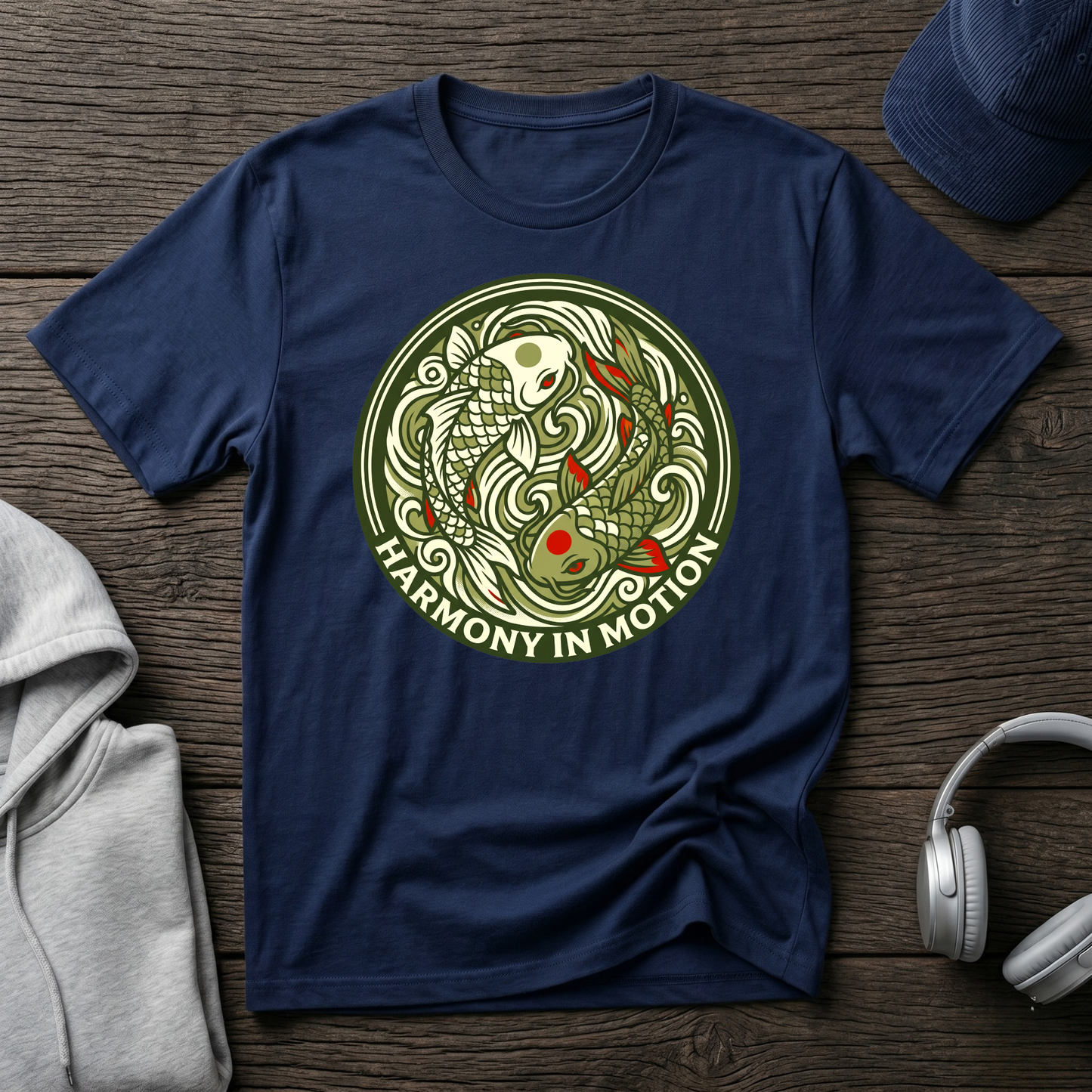 Koi Fish Yin Yang Graphic Tee