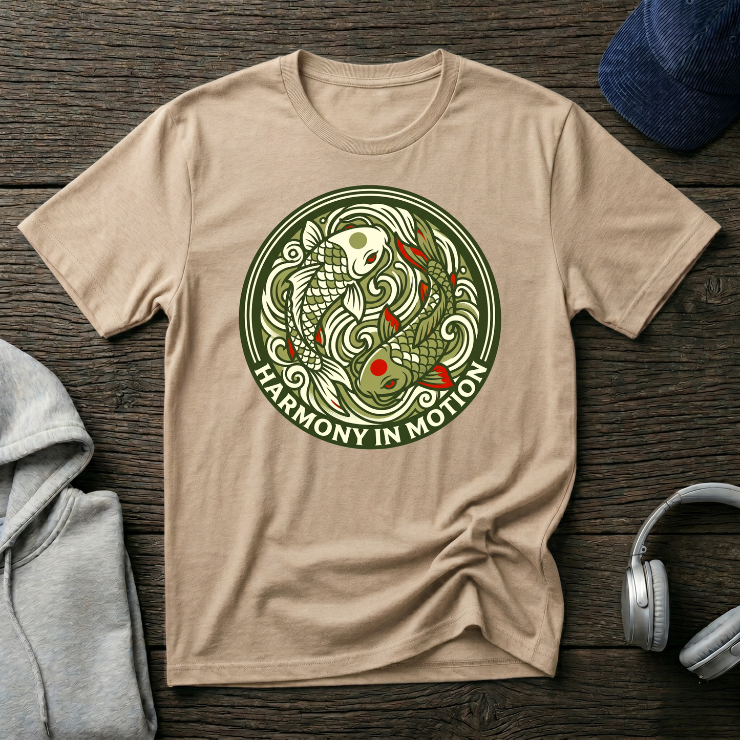 Koi Fish Yin Yang Graphic Tee