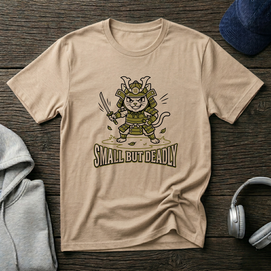 Samurai Cat 'Small But Deadly' T-Shirt