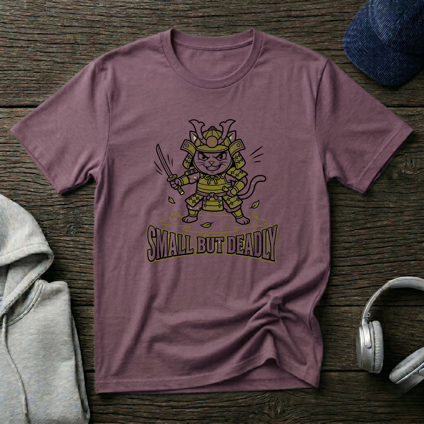 Samurai Cat 'Small But Deadly' T-Shirt