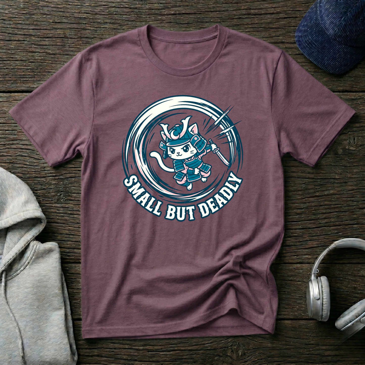Small But Deadly Samurai Cat T-Shirt