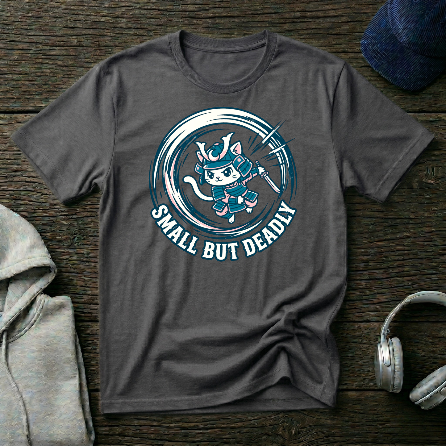 Small But Deadly Samurai Cat T-Shirt