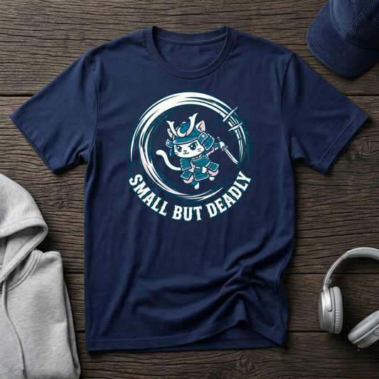 Small But Deadly Samurai Cat T-Shirt