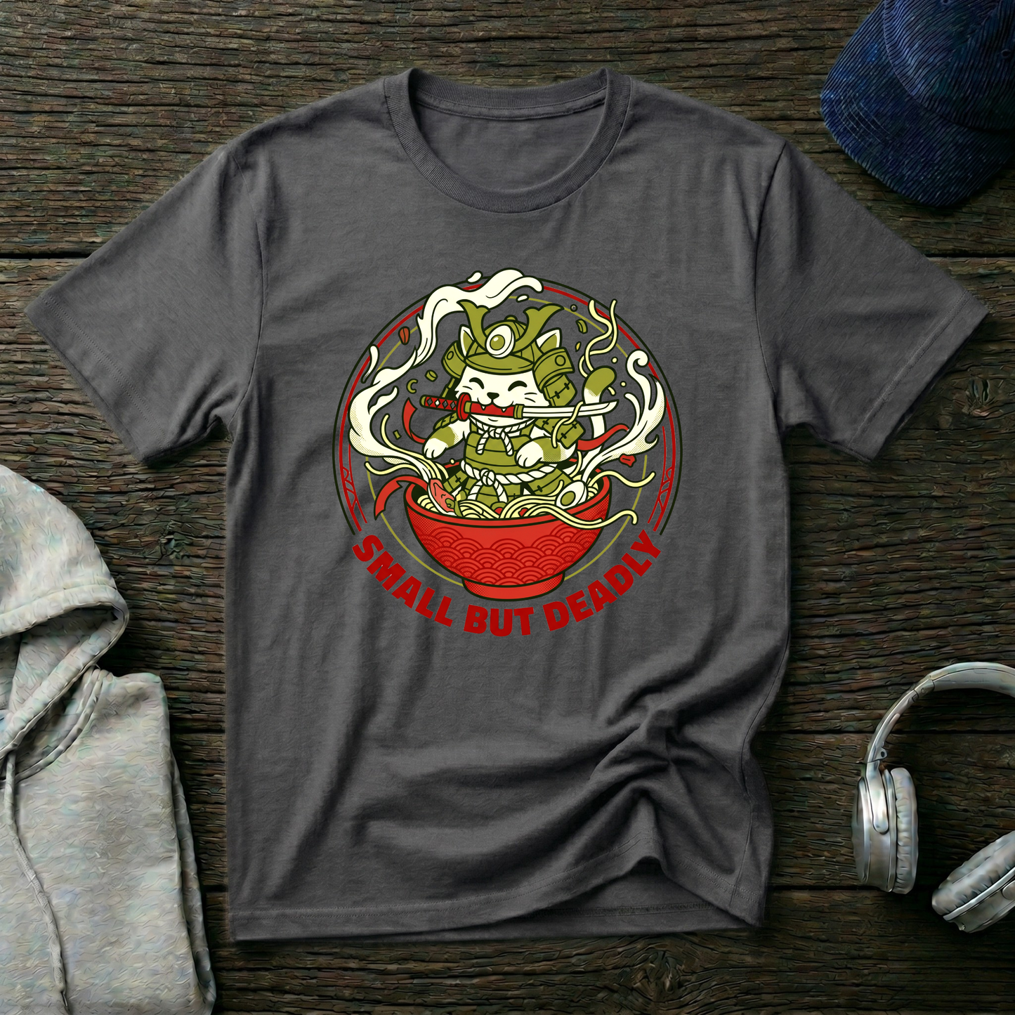 Small But Deadly Ramen Cat T-Shirt
