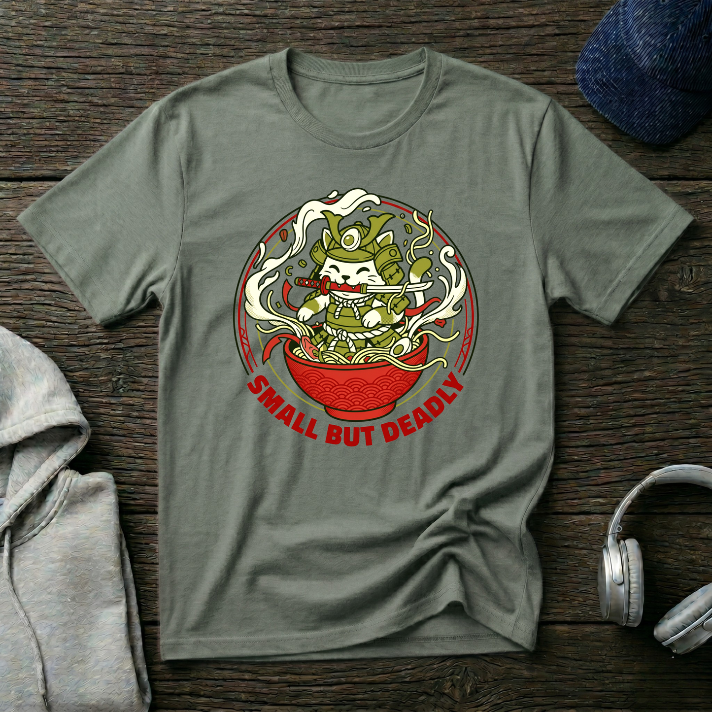 Small But Deadly Ramen Cat T-Shirt