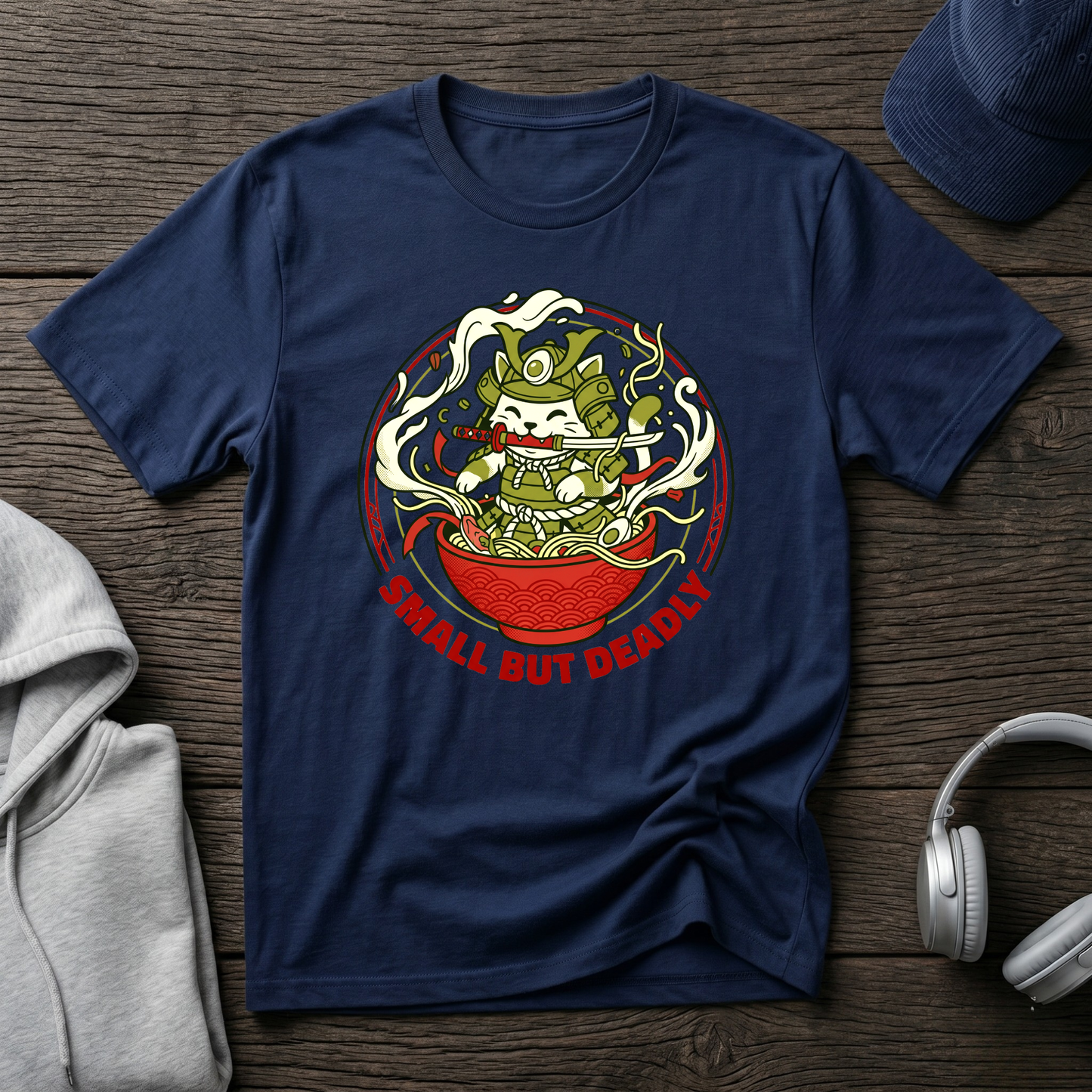 Small But Deadly Ramen Cat T-Shirt