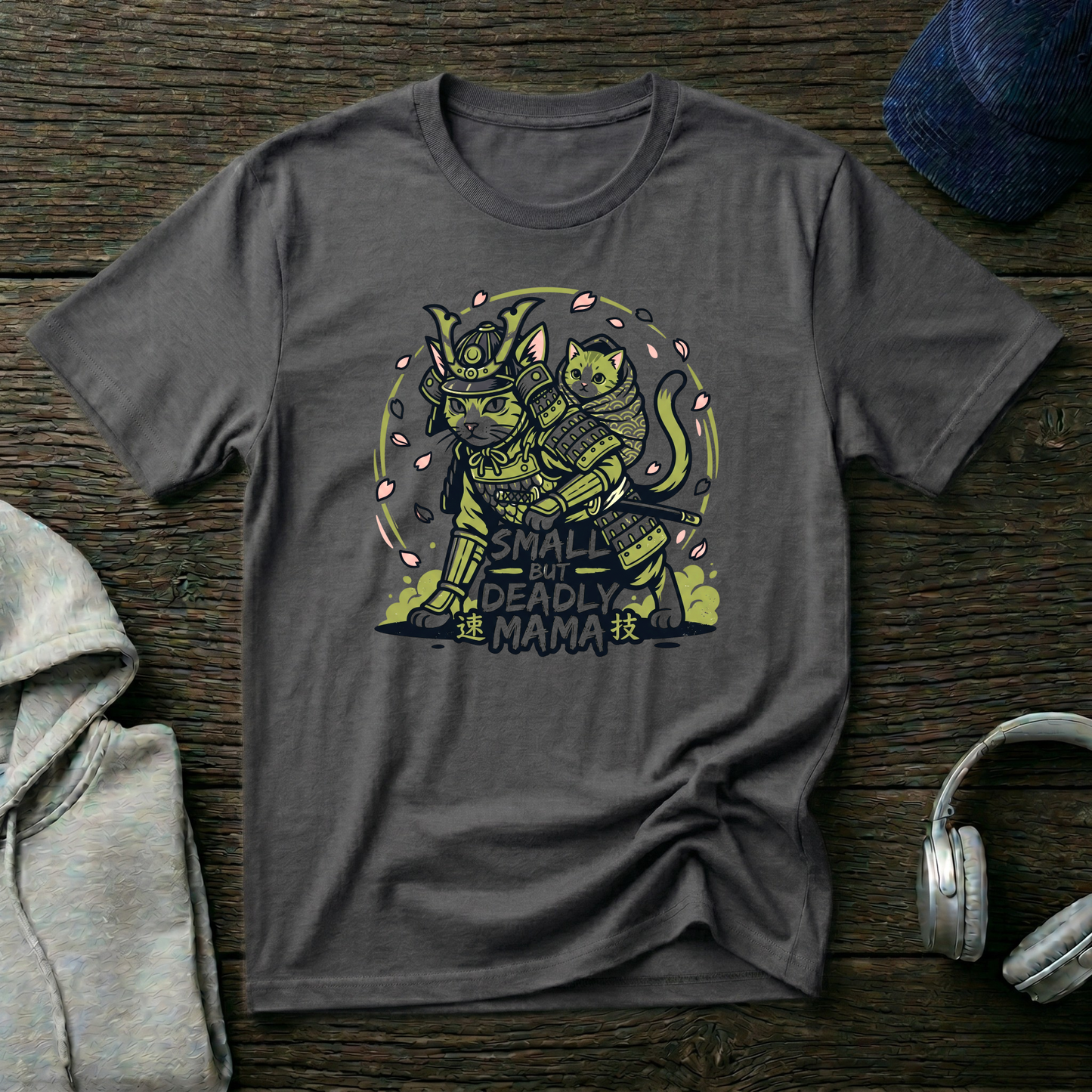 Cute Samurai Cat Mom Graphic Tee