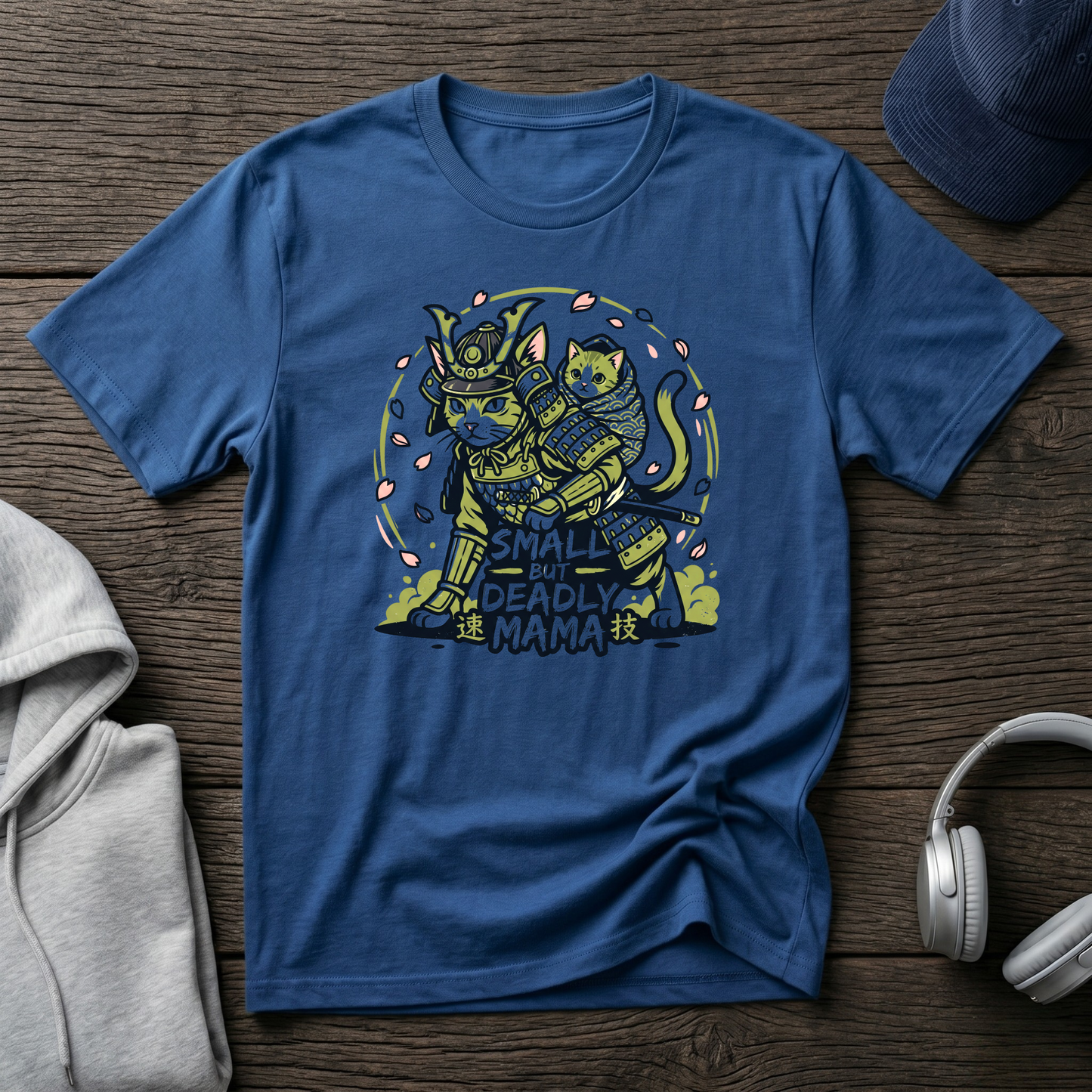 Cute Samurai Cat Mom Graphic Tee