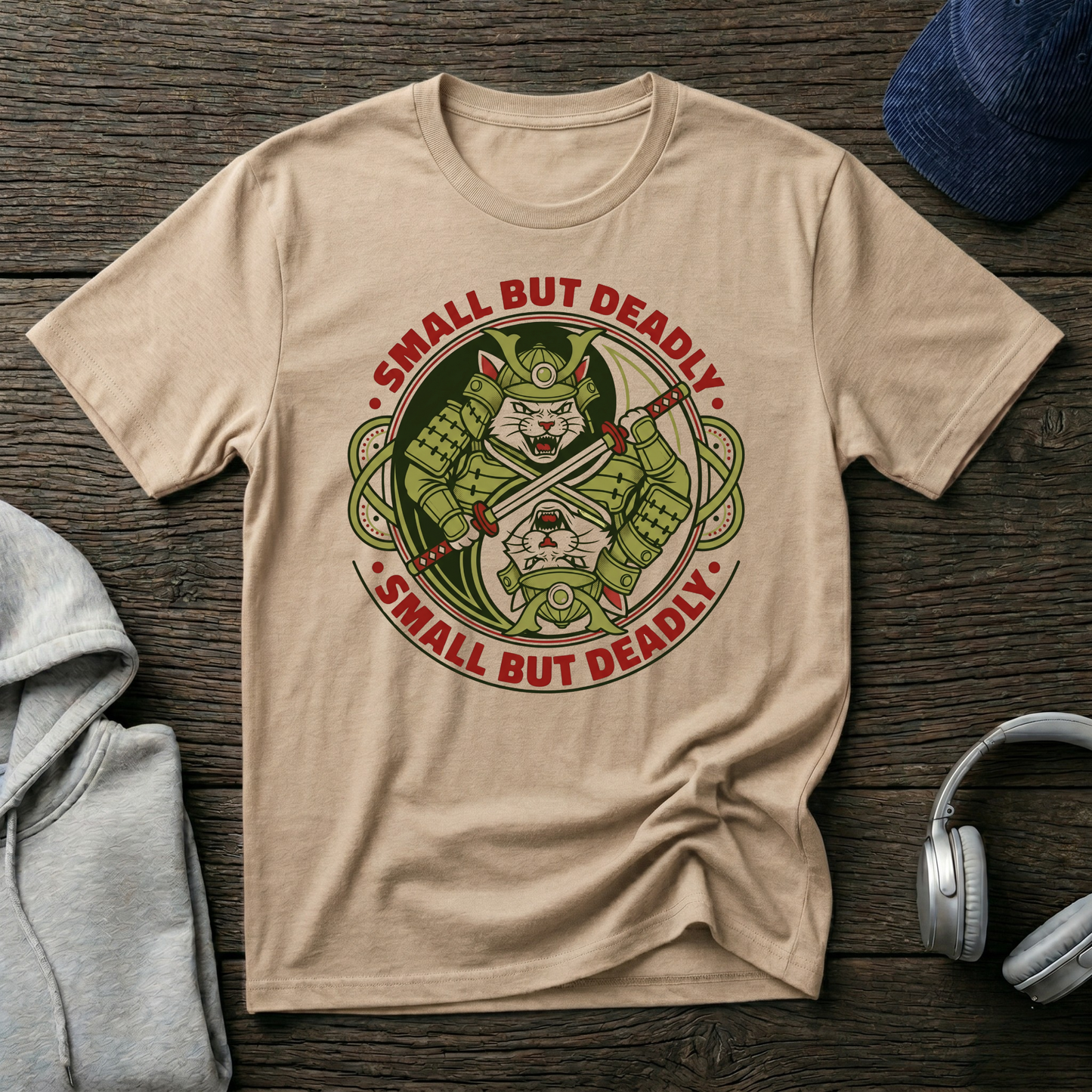 Small But Deadly Cat Warrior T-Shirt