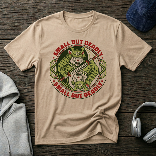 Small But Deadly Cat Warrior T-Shirt