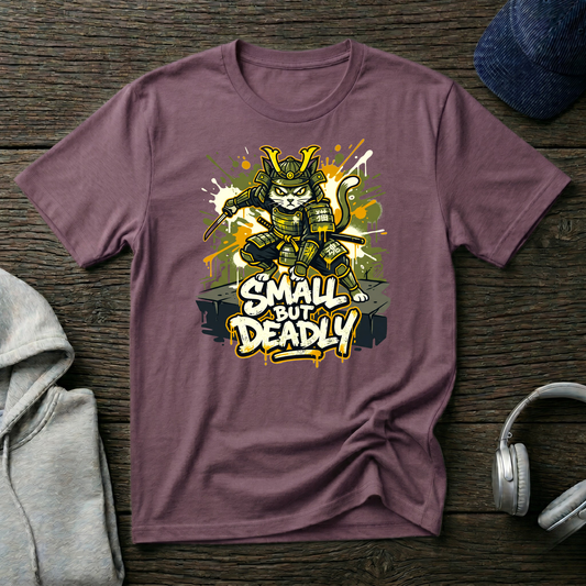 Samurai Cat 'Small But Deadly' T-Shirt