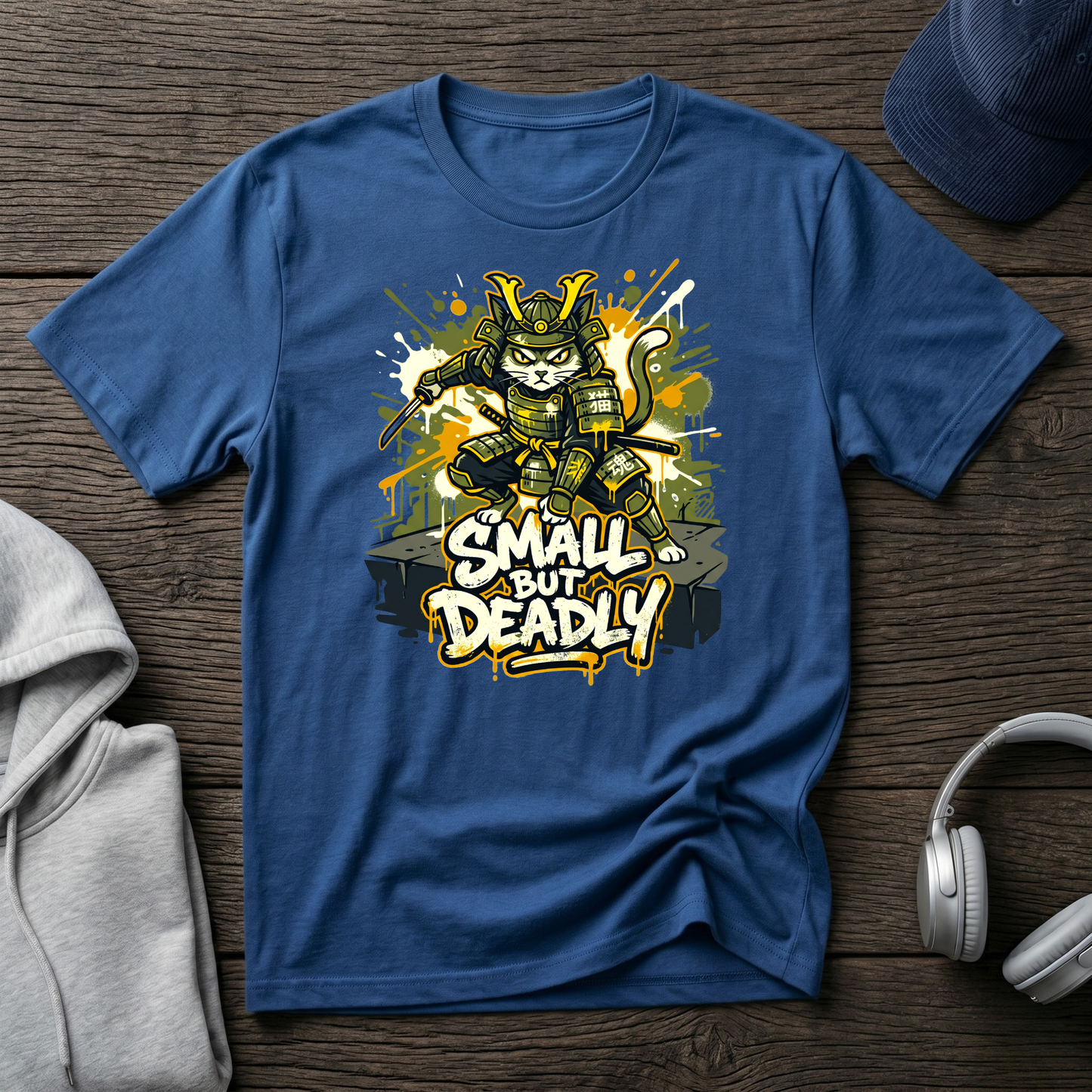 Samurai Cat 'Small But Deadly' T-Shirt