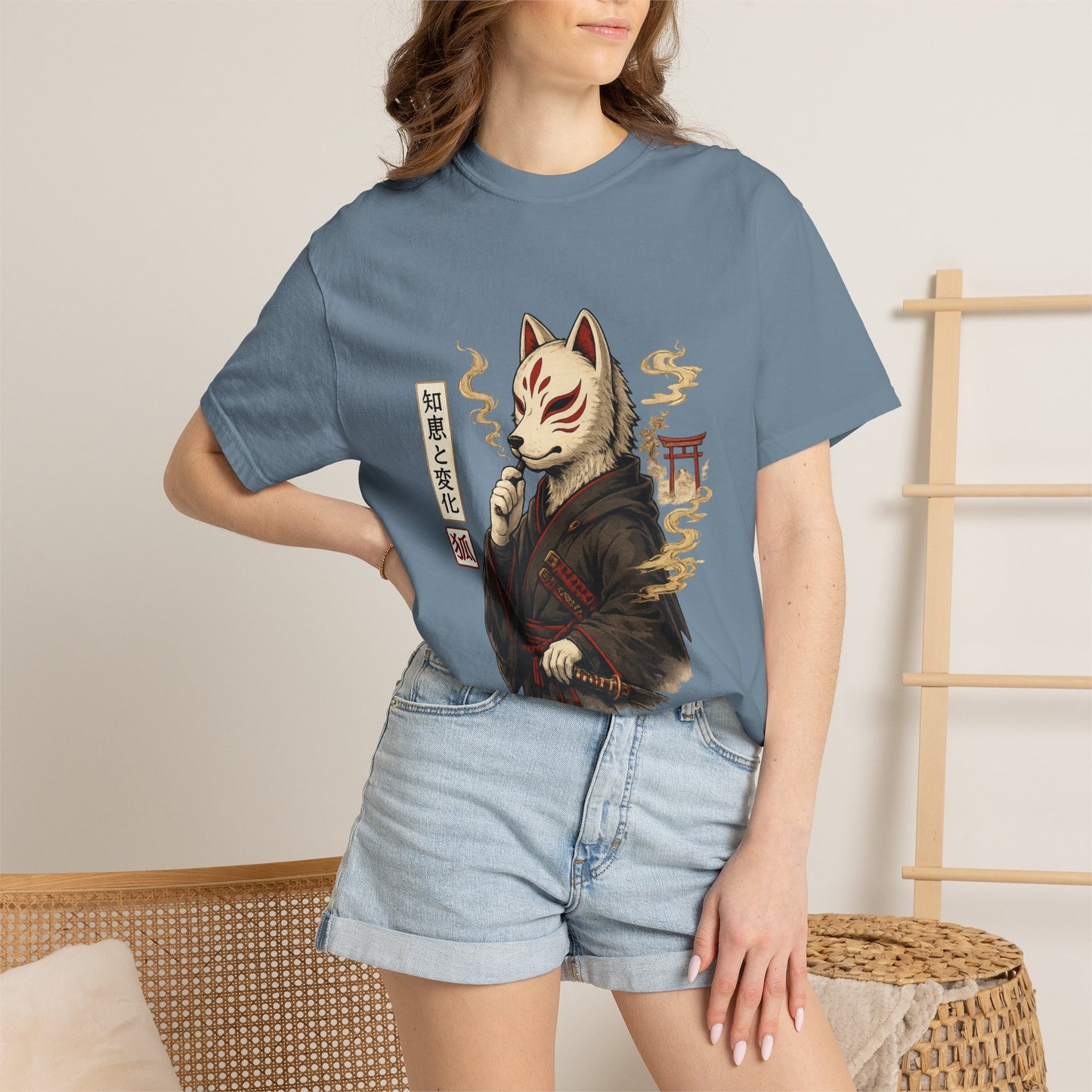 Kitsune Ronin Fox Spirit Graphic T-Shirt