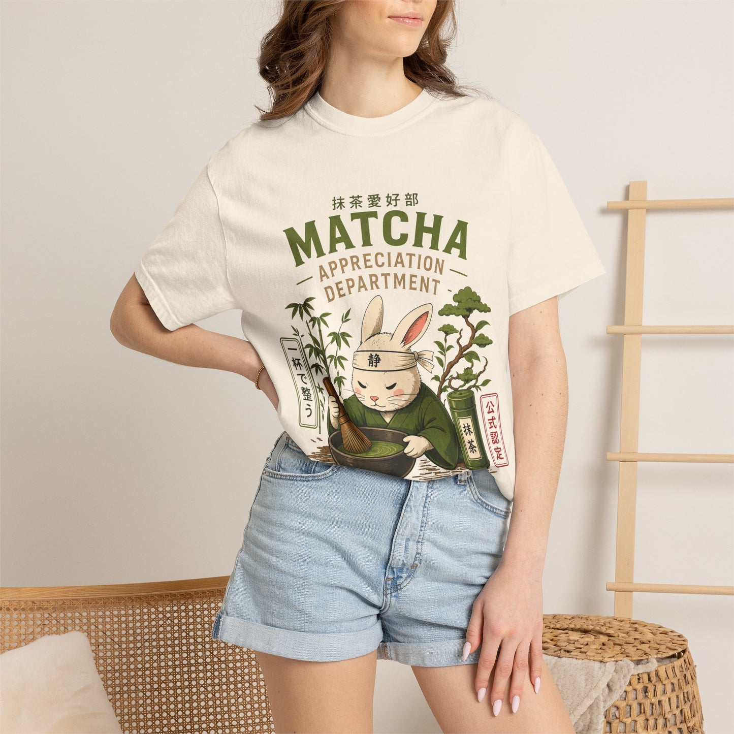 Matcha Appreciation Department Rabbit Graphic Tee