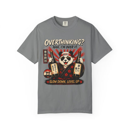 Overthinking Panda Japanese Graphic T-Shirt