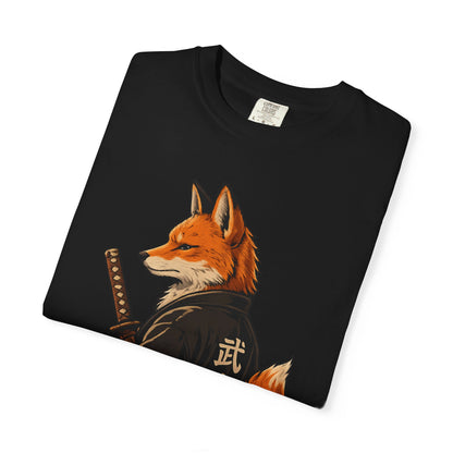 Samurai Fox Japanese Warrior Graphic T-Shirt