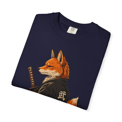 Samurai Fox Japanese Warrior Graphic T-Shirt