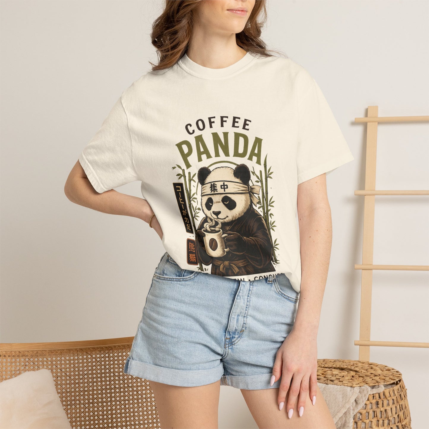 Coffee Panda Japanese Animal Graphic Tee