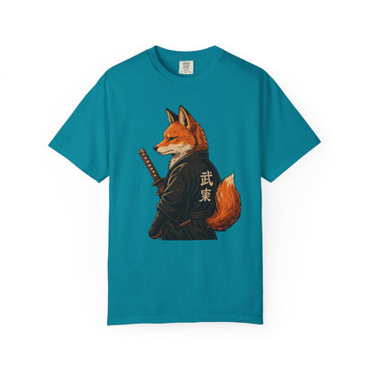 Samurai Fox Japanese Warrior Graphic T-Shirt