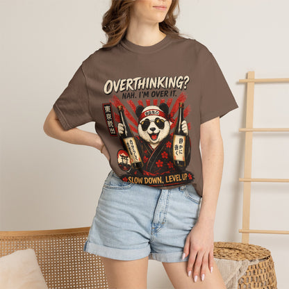 Overthinking Panda Japanese Graphic T-Shirt