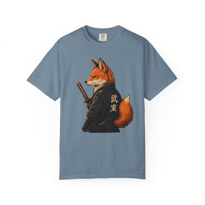 Samurai Fox Japanese Warrior Graphic T-Shirt