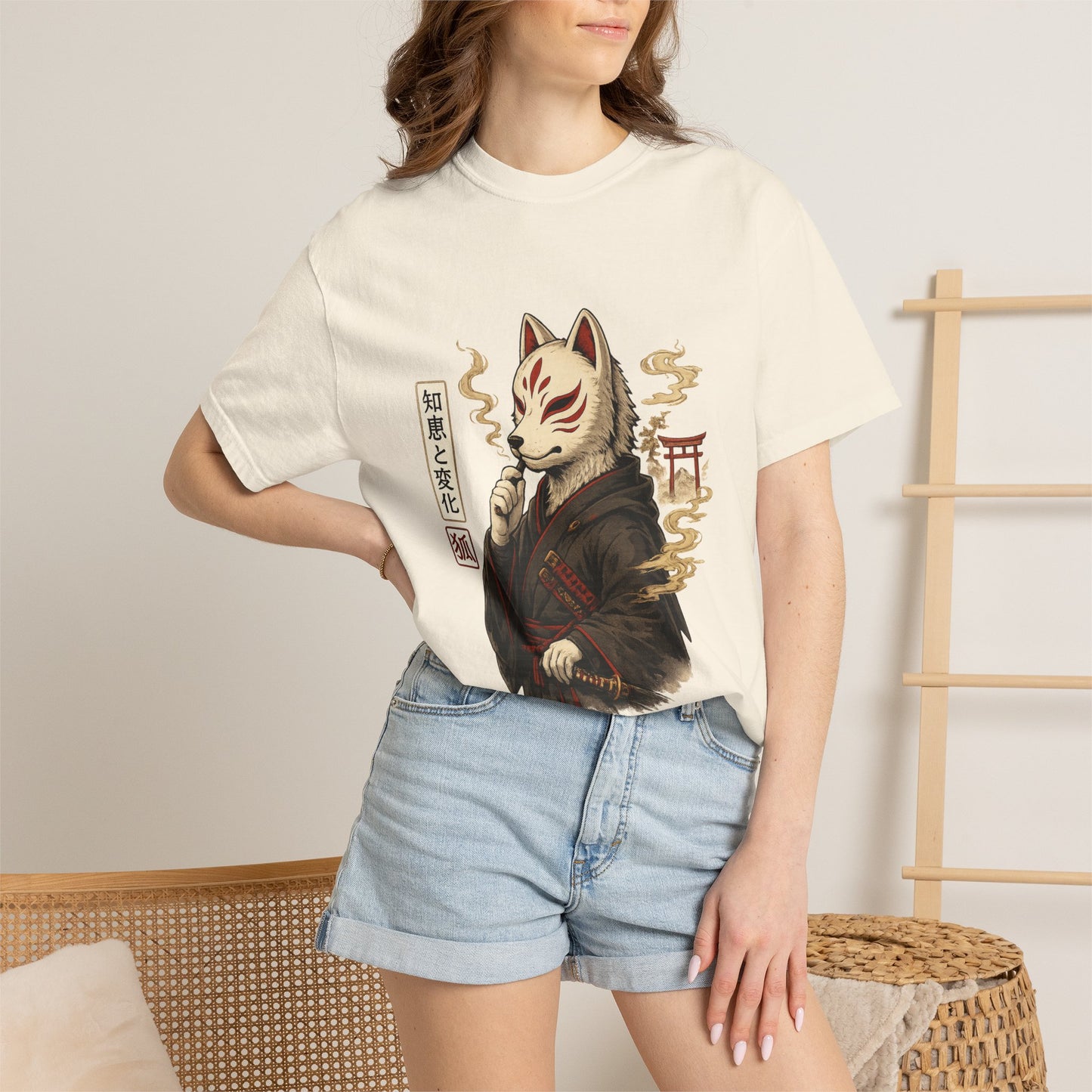 Kitsune Ronin Fox Spirit Graphic T-Shirt