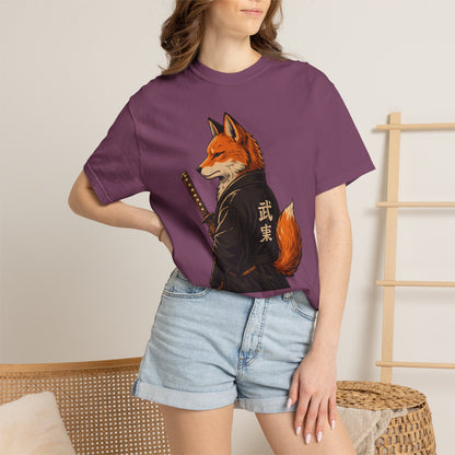 Samurai Fox Japanese Warrior Graphic T-Shirt