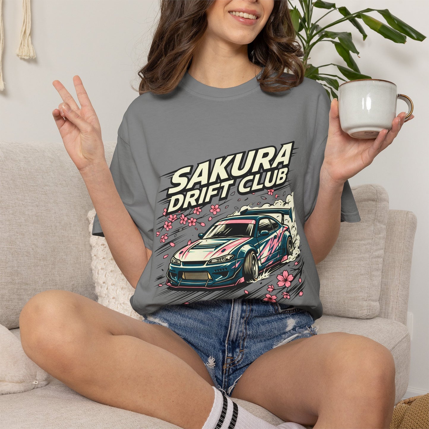 Sakura Drift Club T-Shirt — Japanese Racing Car Graphic Tee