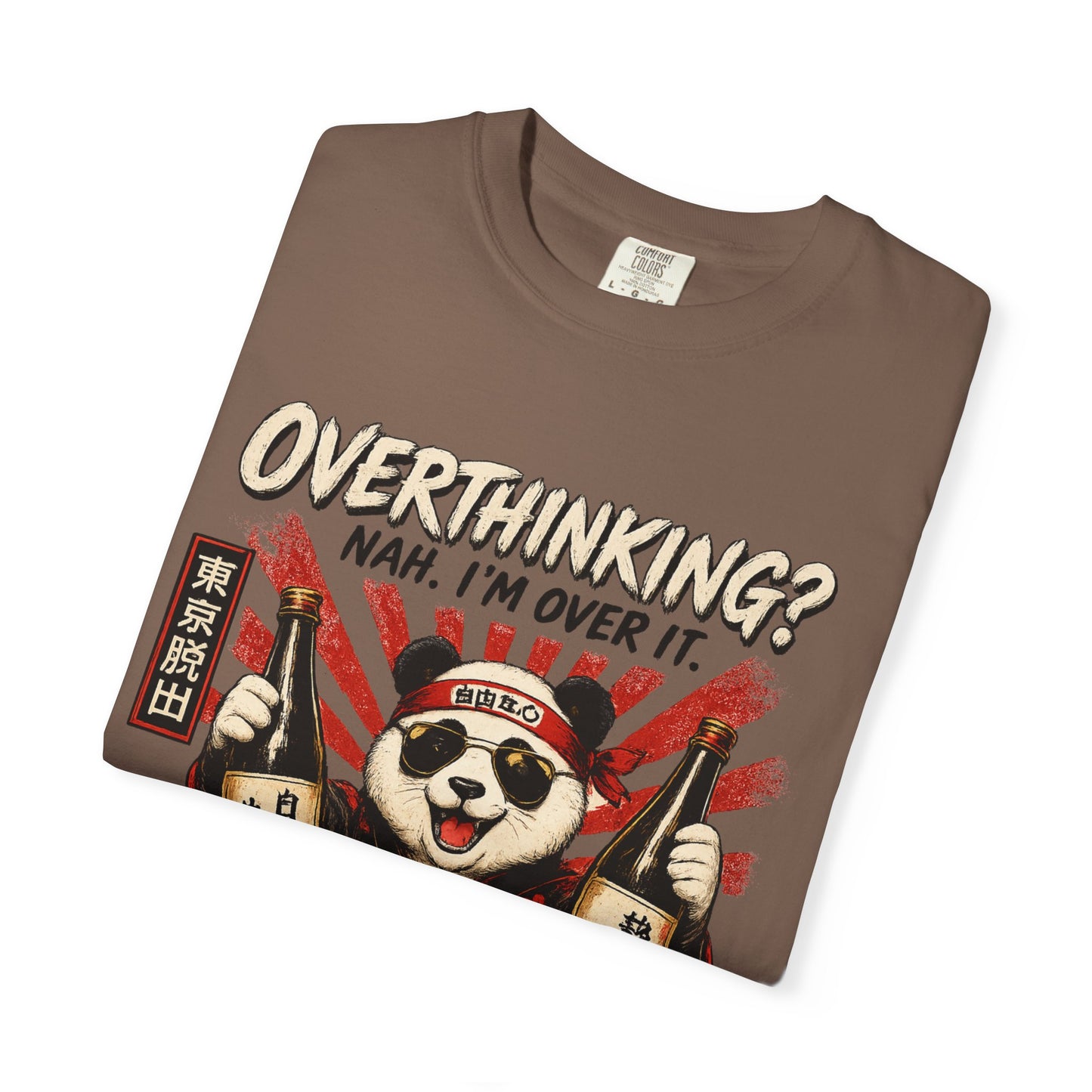 Overthinking Panda Japanese Graphic T-Shirt