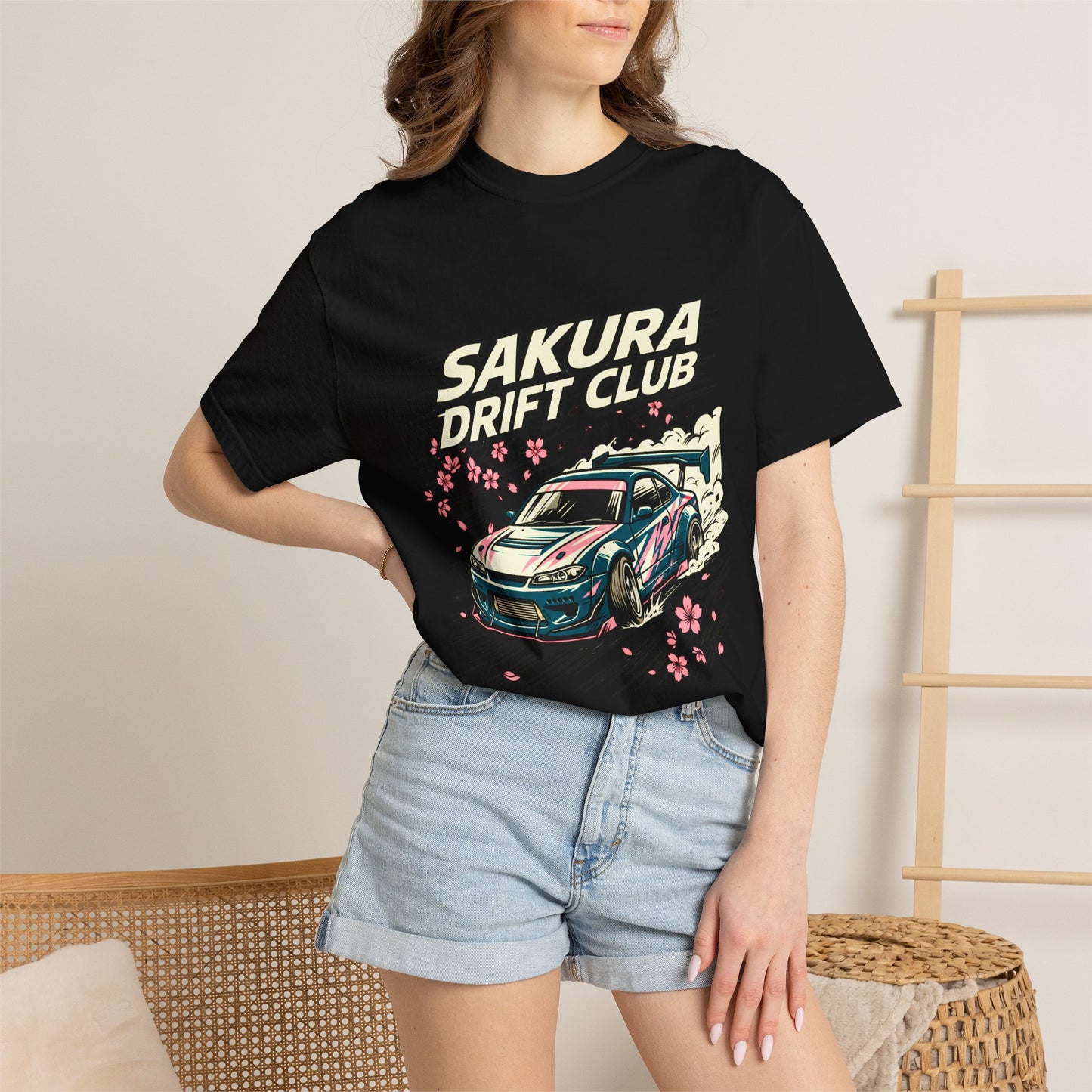Sakura Drift Club T-Shirt — Japanese Racing Car Graphic Tee