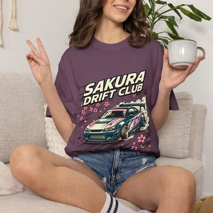 Sakura Drift Club T-Shirt — Japanese Racing Car Graphic Tee