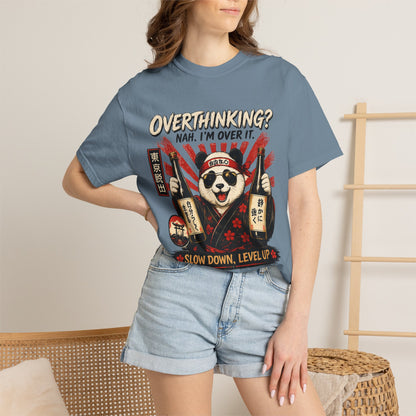 Overthinking Panda Japanese Graphic T-Shirt
