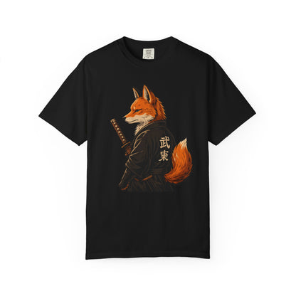 Samurai Fox Japanese Warrior Graphic T-Shirt