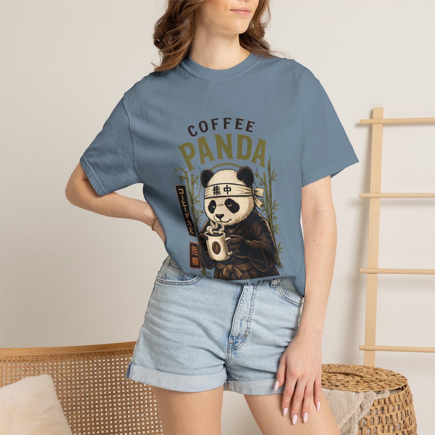 Coffee Panda Japanese Animal Graphic Tee