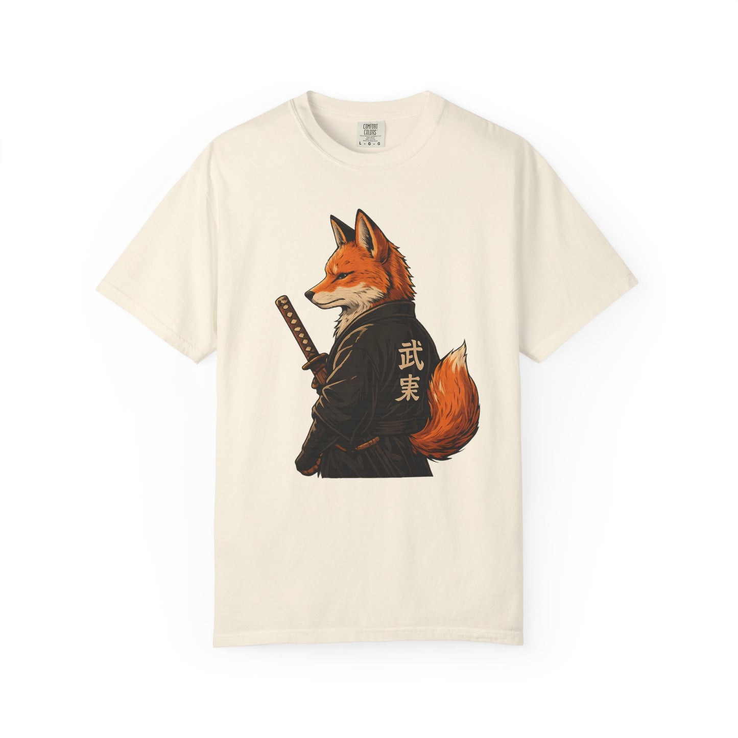 Samurai Fox Japanese Warrior Graphic T-Shirt