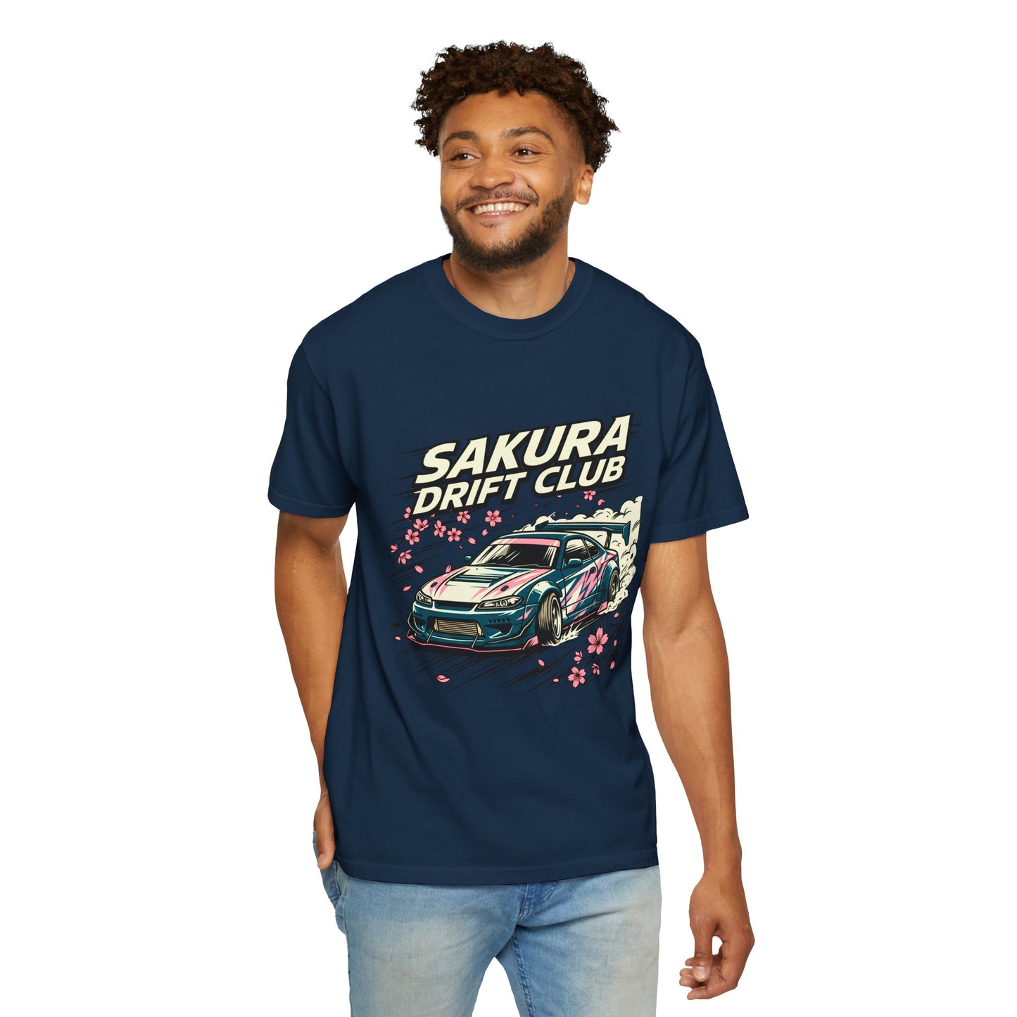 Sakura Drift Club T-Shirt — Japanese Racing Car Graphic Tee
