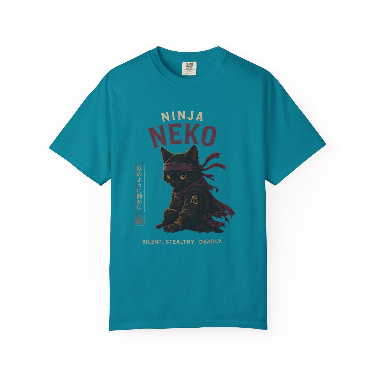 Ninja Neko Cat Japanese Streetwear T-Shirt