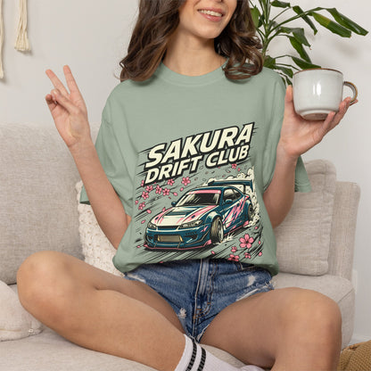 Sakura Drift Club T-Shirt — Japanese Racing Car Graphic Tee