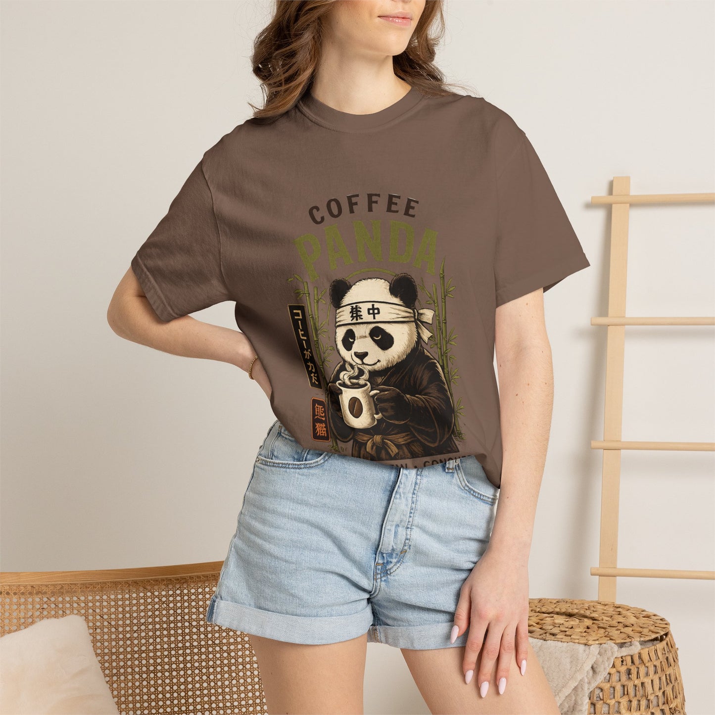 Coffee Panda Japanese Animal Graphic Tee