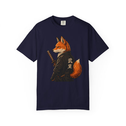 Samurai Fox Japanese Warrior Graphic T-Shirt