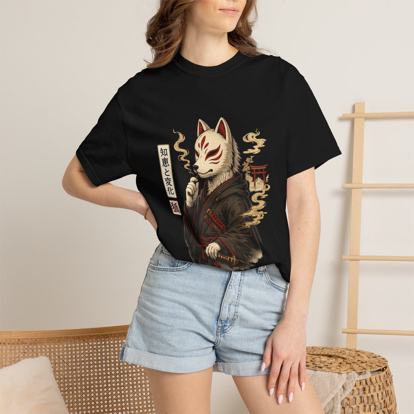 Kitsune Ronin Fox Spirit Graphic T-Shirt