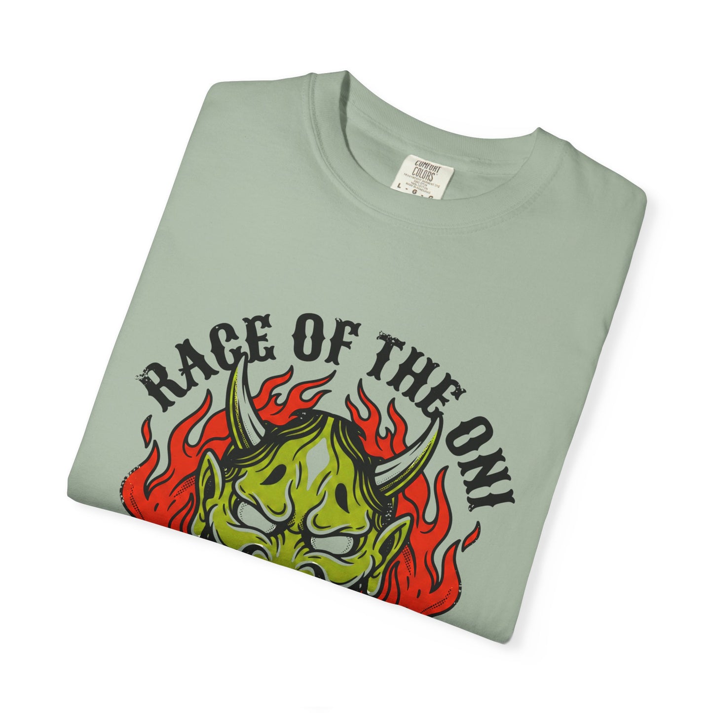 Flaming Green Oni Graphic Tee